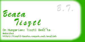 beata tisztl business card
